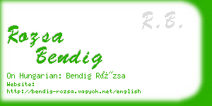 rozsa bendig business card